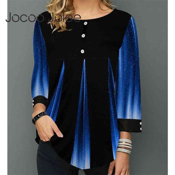 spring summer 3/4 sleeve women casual color block printing female shirt plus size s-5xl 210416, White
spring summer 3/4 sleeve women casual color block printing female shirt plus size s-5xl 210416, White
