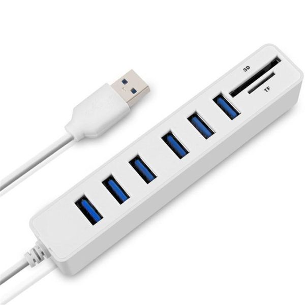 hubs multi usb 2.0 hub 6 ports splitter high speed hab tf sd card reader all in one for pc computer
hubs multi usb 2.0 hub 6 ports splitter high speed hab tf sd card reader all in one for pc computer