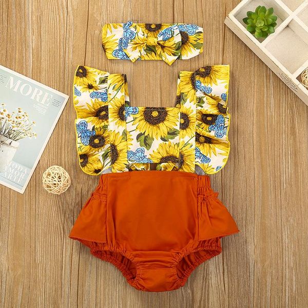 jumpsuits baby & children's 0-24m ly summer infant girls bodysuits headband sunflowers print ruffles short sleeve, Blue
jumpsuits baby & children's 0-24m ly summer infant girls bodysuits headband sunflowers print ruffles short sleeve, Blue