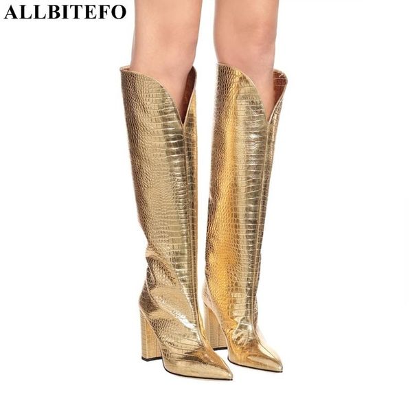 boots allbitefo size 33-43 crocodile texture women high heel thick fashion party shoes knee riding, Black
boots allbitefo size 33-43 crocodile texture women high heel thick fashion party shoes knee riding, Black