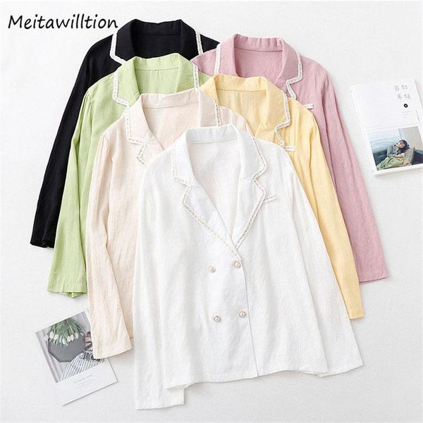 women's jackets women vintage suit collar office jacket coat casual solid long sleeve white 2021 spring autumn cotton linen coats, Black;brown
women's jackets women vintage suit collar office jacket coat casual solid long sleeve white 2021 spring autumn cotton linen coats, Black;brown