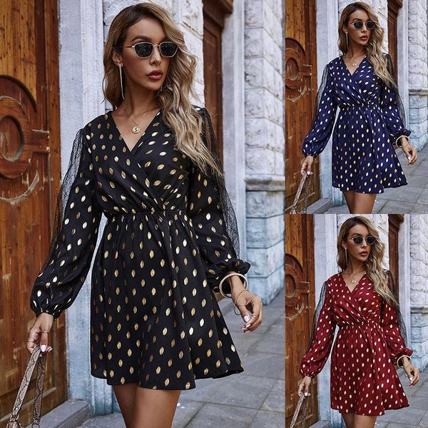 summer spring women's dress fashion patchwork lace print v-neck long sleeve female silm high waist casual dresses, Black;gray
summer spring women's dress fashion patchwork lace print v-neck long sleeve female silm high waist casual dresses, Black;gray