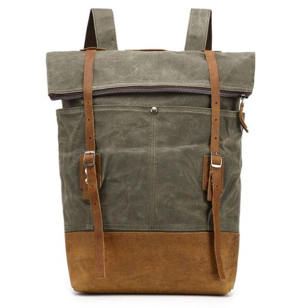 backpack canvas bag oil wax waterproof men's casual handbag travel backpacks mens bookbag
backpack canvas bag oil wax waterproof men's casual handbag travel backpacks mens bookbag
