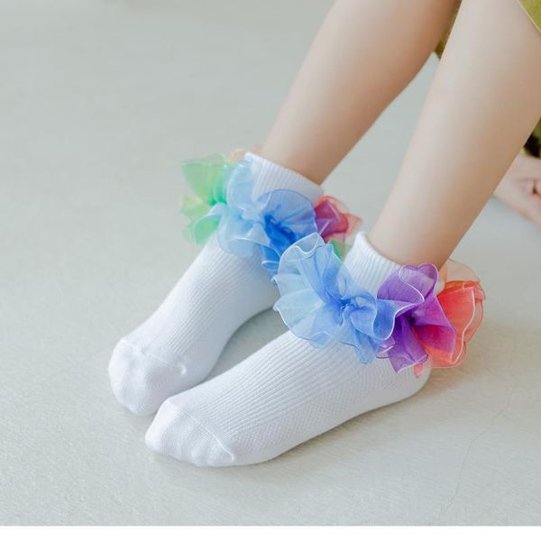 socks rainbow ruffled cotton children's flanged dance princess for students comfortable, Pink;yellow
socks rainbow ruffled cotton children's flanged dance princess for students comfortable, Pink;yellow