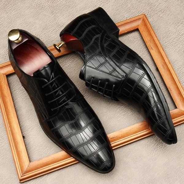 genuine leather men dress shoes crocodiles brogue fashion wedding pointed toe lace up business formal black party shoe
genuine leather men dress shoes crocodiles brogue fashion wedding pointed toe lace up business formal black party shoe