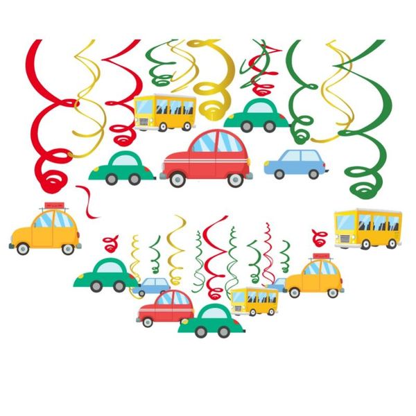 party decoration kid's birthday decorations pvc spiral with cartoon car bus taxi paper card baby shower hanging swirl supplies
party decoration kid's birthday decorations pvc spiral with cartoon car bus taxi paper card baby shower hanging swirl supplies