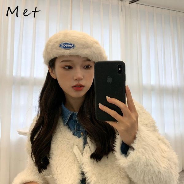 berets w11 women's winter hats korean fur female wild casual painter tide british ins octagonal hat, Blue;gray
berets w11 women's winter hats korean fur female wild casual painter tide british ins octagonal hat, Blue;gray
