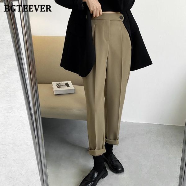 elastic high waist single button female suit pants casual loose harem 2021 spring summer ladies pantalon women's & capris, Black;white
elastic high waist single button female suit pants casual loose harem 2021 spring summer ladies pantalon women's & capris, Black;white