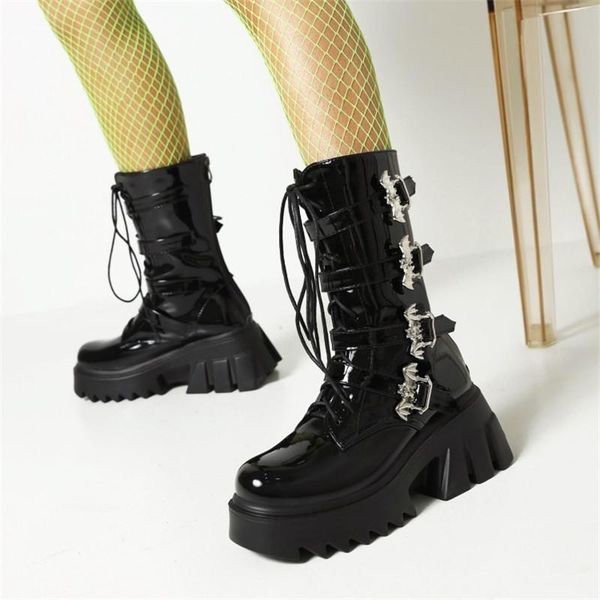 boots pxelena 2021 winter plus size 35-44 vintage gothic combat platform motorcycle women metal buckle chunky heels punk shoes, Black
boots pxelena 2021 winter plus size 35-44 vintage gothic combat platform motorcycle women metal buckle chunky heels punk shoes, Black