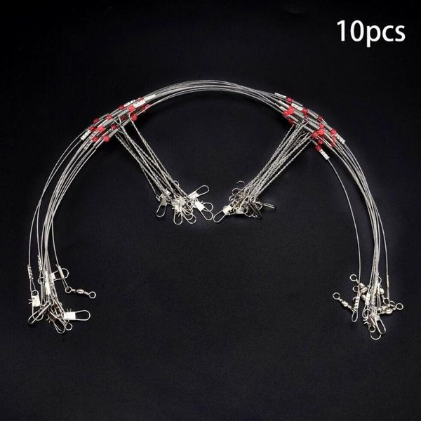 braid line 10pcs stainless steel trace wire leader fishing lines leaders with snap & swivel
braid line 10pcs stainless steel trace wire leader fishing lines leaders with snap & swivel