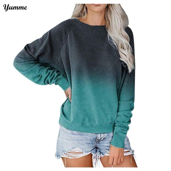 women's blouses & shirts fashion casual blouse o-neck long sleeve shirt gradient color tie-dye printed lady loose plus size blusa, White
women's blouses & shirts fashion casual blouse o-neck long sleeve shirt gradient color tie-dye printed lady loose plus size blusa, White