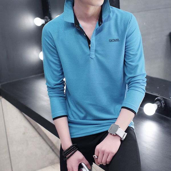 men's polos shirt with long sleeves, casual fine polo for spring and autumn collection korean style p06a zt69, White;black
men's polos shirt with long sleeves, casual fine polo for spring and autumn collection korean style p06a zt69, White;black