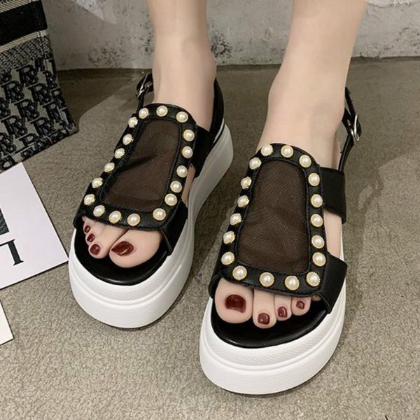 dress shoes beaded platform sandals for women comfort ankle strap buckle casual summer wedge woman fashion sneakers zapatos de mujer, Black
dress shoes beaded platform sandals for women comfort ankle strap buckle casual summer wedge woman fashion sneakers zapatos de mujer, Black