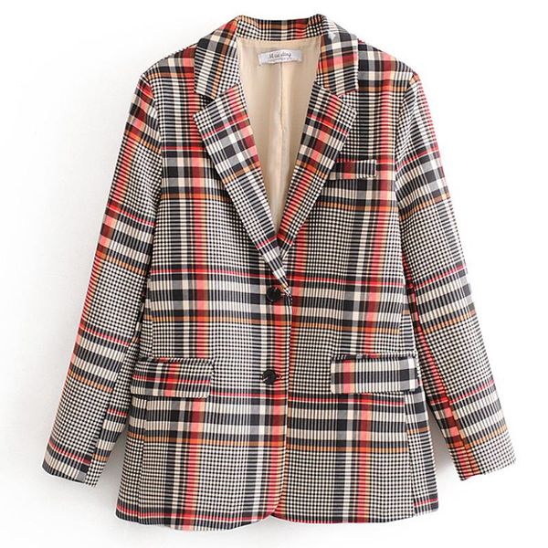 women's suits & blazers zhenbaili fashion plaid women blazer office ladies two piece sets long sleeve single breasted pants set, White;black
women's suits & blazers zhenbaili fashion plaid women blazer office ladies two piece sets long sleeve single breasted pants set, White;black