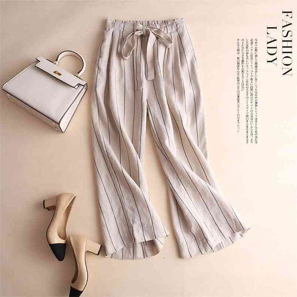 arrival spring summer women high waist cotton linen striped wide leg pants all-matched casual loose plus size s593 210512, Black;white
arrival spring summer women high waist cotton linen striped wide leg pants all-matched casual loose plus size s593 210512, Black;white
