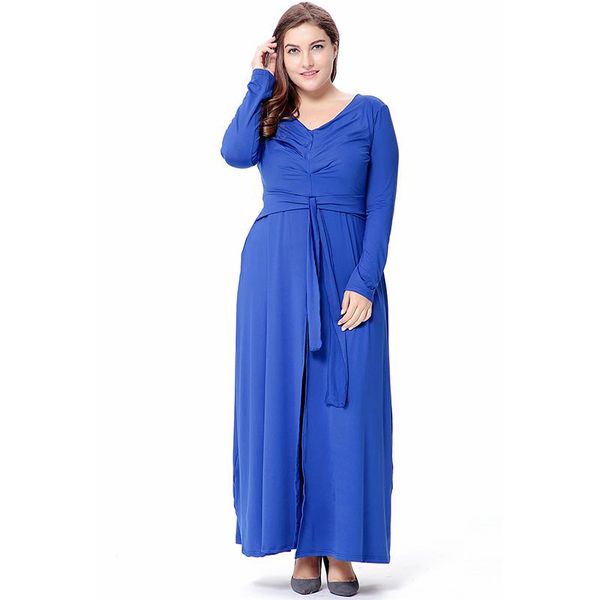 casual dresses spring autumn dress for women v neck long sleeve solid plated plus size 6xl split robe femme, Black;gray
casual dresses spring autumn dress for women v neck long sleeve solid plated plus size 6xl split robe femme, Black;gray