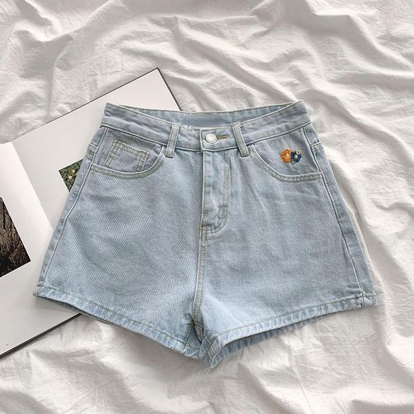 women's shorts denim embroidery design women summer 2021 high waist wide leg all match female clothing quality, White;black
women's shorts denim embroidery design women summer 2021 high waist wide leg all match female clothing quality, White;black