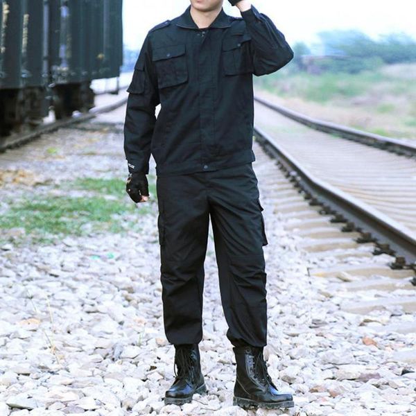 jogging clothing multi pockets men suit long sleeve turn down collar zipper jacket coat + cargo pants trousers set male work outfit uniform, Black;red
jogging clothing multi pockets men suit long sleeve turn down collar zipper jacket coat + cargo pants trousers set male work outfit uniform, Black;red