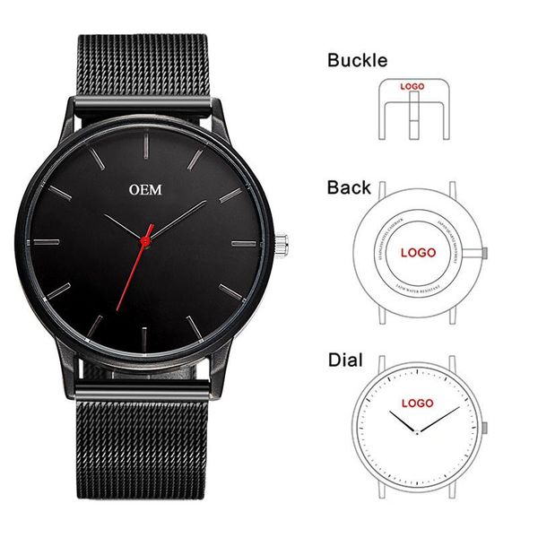 wristwatches bsl996 custom logo men watches black stainless steel mesh band simple man add your own brand personalized, Slivery;brown
wristwatches bsl996 custom logo men watches black stainless steel mesh band simple man add your own brand personalized, Slivery;brown