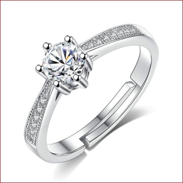 korean fashion hand jewelry six claw round zircon diamond ring opening wedding rings for couples cluster, Golden;silver
korean fashion hand jewelry six claw round zircon diamond ring opening wedding rings for couples cluster, Golden;silver