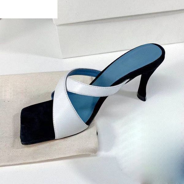 sandals square toe mixed color slippers women real leather cross band high heel rome summer party dress shoes female ixub, Black
sandals square toe mixed color slippers women real leather cross band high heel rome summer party dress shoes female ixub, Black