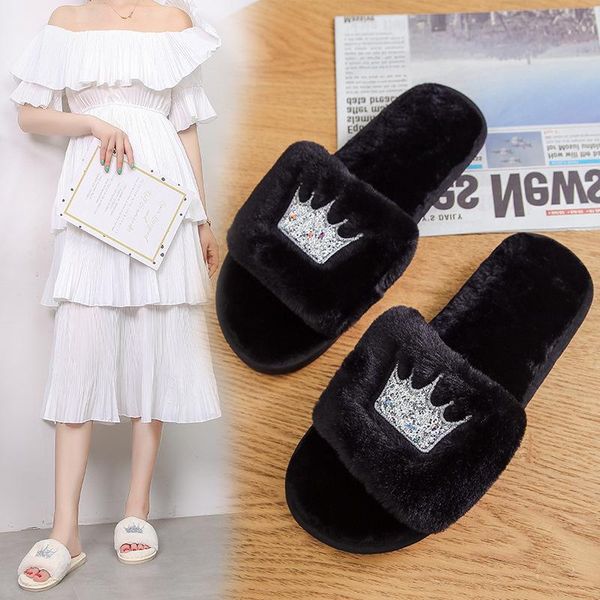 slippers winter women house faux fur crown warm shoes woman slip on flats female slides black purple cozy home furry
slippers winter women house faux fur crown warm shoes woman slip on flats female slides black purple cozy home furry