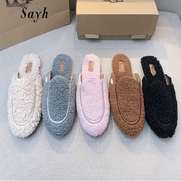 fashion brand woman winter autunm flats sandals furry slippers round toe mules casual shoes flat outdoor slides, Black
fashion brand woman winter autunm flats sandals furry slippers round toe mules casual shoes flat outdoor slides, Black