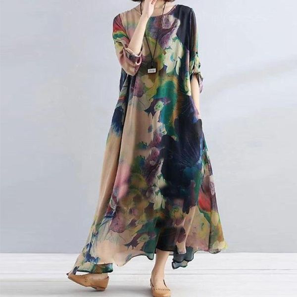 casual dresses women summer dress vintage print fashion personality loose irregular long-sleeve long maxi plus size female, Black;gray
casual dresses women summer dress vintage print fashion personality loose irregular long-sleeve long maxi plus size female, Black;gray