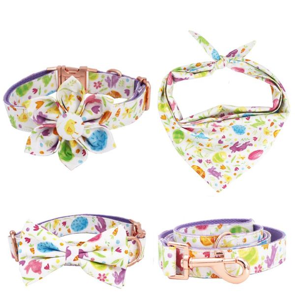 dog collars & leashes easter holiday collar bowtie with flower,matching bandana for your pet gift
dog collars & leashes easter holiday collar bowtie with flower,matching bandana for your pet gift
