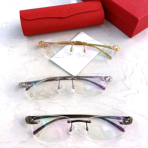 fashion sunglasses frames card home myopia glasses frame men's frameless pure titanium business leopard head transparent lens women, Black
fashion sunglasses frames card home myopia glasses frame men's frameless pure titanium business leopard head transparent lens women, Black