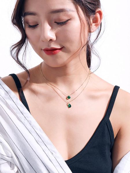 pendant necklaces carlidana emerald imitation water drop necklace chic clavicle chain simple japanese harajuku wind, Silver
pendant necklaces carlidana emerald imitation water drop necklace chic clavicle chain simple japanese harajuku wind, Silver