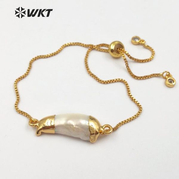 charm bracelets wt-b412 natural irregular shape freshwater pearl with gold capped bracelet women vintage size can adjustable1, Golden;silver
charm bracelets wt-b412 natural irregular shape freshwater pearl with gold capped bracelet women vintage size can adjustable1, Golden;silver