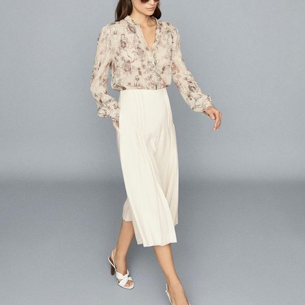 white pleated wide-leg cropped trousers women pants women's & capris, Black;white
white pleated wide-leg cropped trousers women pants women's & capris, Black;white