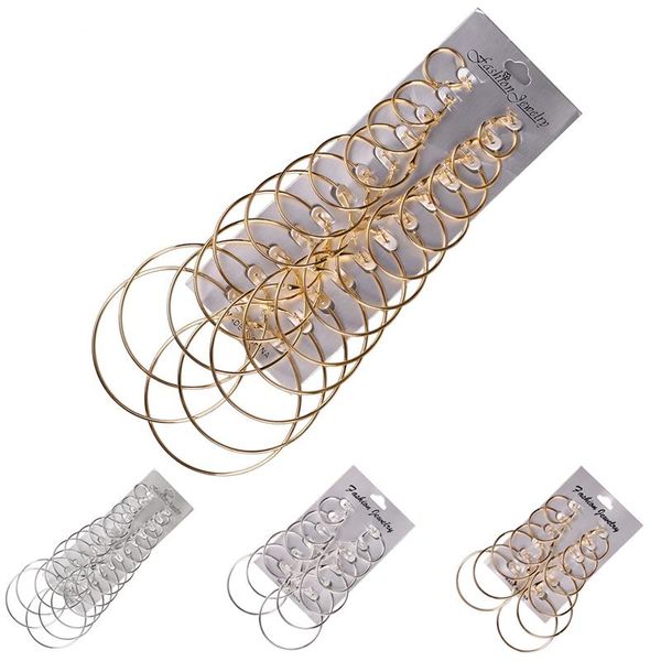 hoop & huggie 6/12 pairs/set earring set circle shape punk earrings women fashion round eardrop unique party jewelry, Golden;silver
hoop & huggie 6/12 pairs/set earring set circle shape punk earrings women fashion round eardrop unique party jewelry, Golden;silver