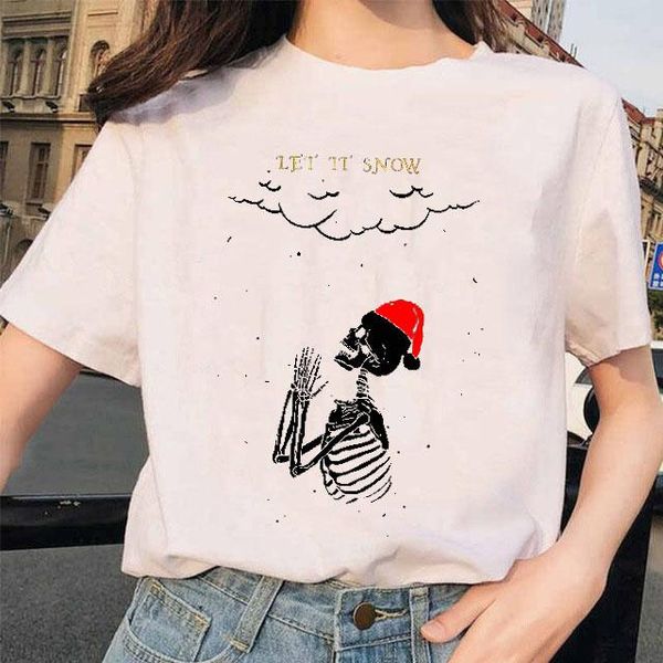 women's t-shirt punk women chic skull series dark line o-neck short-sleeved clothing gothic loose summer ins fashion casual top, White
women's t-shirt punk women chic skull series dark line o-neck short-sleeved clothing gothic loose summer ins fashion casual top, White