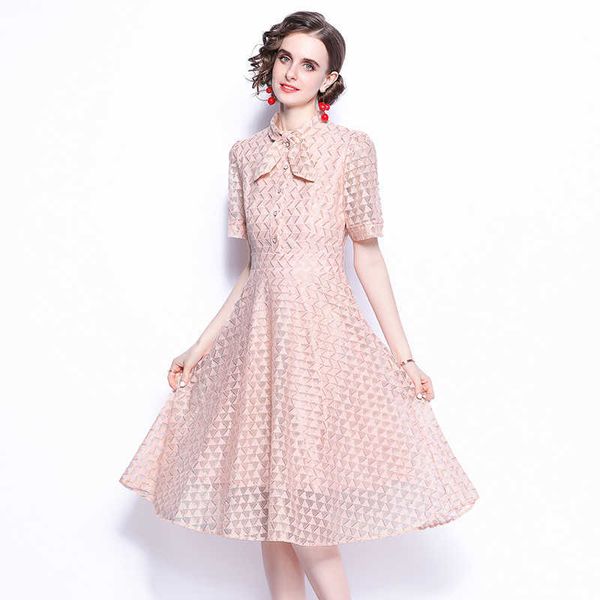 arrival runway summer bow tie retro thin short-sleeve women's fashion elegant mesh lace dress vestido 210529, Black;gray
arrival runway summer bow tie retro thin short-sleeve women's fashion elegant mesh lace dress vestido 210529, Black;gray