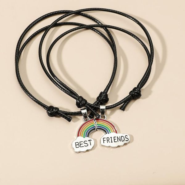 charm bracelets 1 pair rainbow friend stitching bracelet for women men girls boys trendy paired couple fashion jewelry, Golden;silver
charm bracelets 1 pair rainbow friend stitching bracelet for women men girls boys trendy paired couple fashion jewelry, Golden;silver