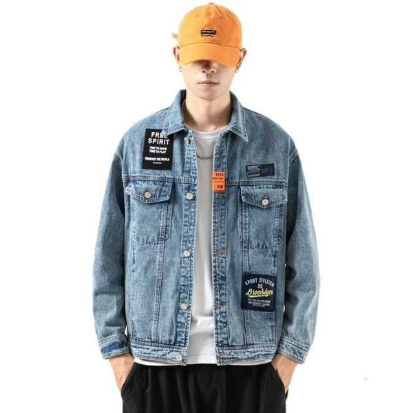 men's jackets blue denim and coats spring autumn distressed jeans fit streetwear i7qk, Black;brown
men's jackets blue denim and coats spring autumn distressed jeans fit streetwear i7qk, Black;brown