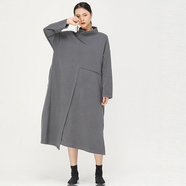 casual dresses fashion tide autumn and winter solid color high collar irregular stitching fake two-piece dress pb575, Black;gray
casual dresses fashion tide autumn and winter solid color high collar irregular stitching fake two-piece dress pb575, Black;gray