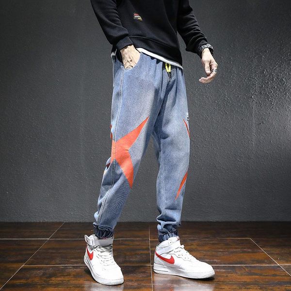 men's jeans 2021 streetwear hip hop cargo pants elastic harun joggers in autumn and spring men cloth, Blue
men's jeans 2021 streetwear hip hop cargo pants elastic harun joggers in autumn and spring men cloth, Blue