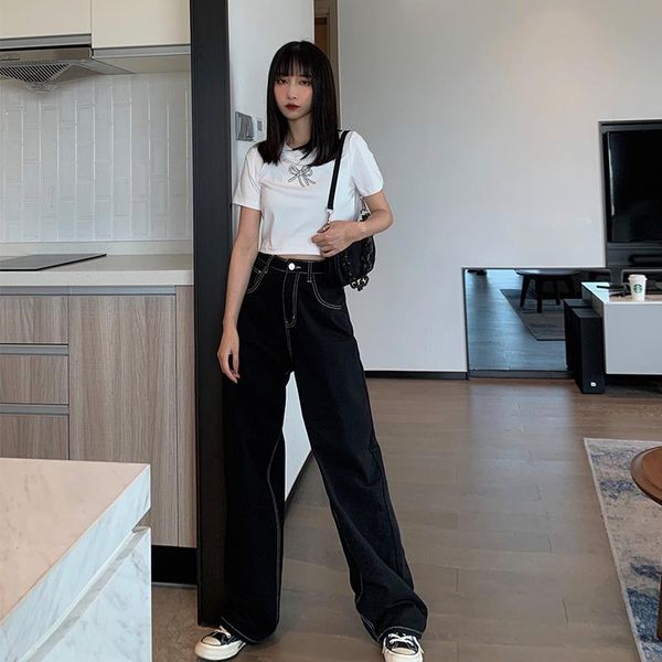 supermile*2021 arrival women cotton full-length casual wide-legged pants high waist slim comfortable fashion vintage style women's & ca, Black;white
supermile*2021 arrival women cotton full-length casual wide-legged pants high waist slim comfortable fashion vintage style women's & ca, Black;white