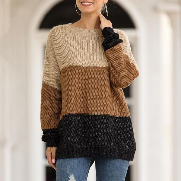 women's sweaters fashion stripe colorblock pullover sweater thick line wild brown grey l size, White;black
women's sweaters fashion stripe colorblock pullover sweater thick line wild brown grey l size, White;black