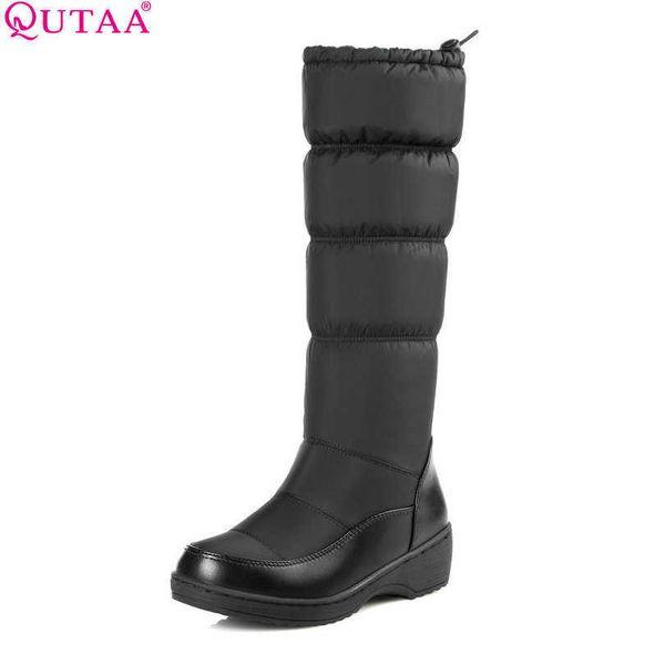 qutta fashion white elegant pu+down women shoes wedge low heel mid calf snow boots motorcycle size 34-43 210528, Black
qutta fashion white elegant pu+down women shoes wedge low heel mid calf snow boots motorcycle size 34-43 210528, Black