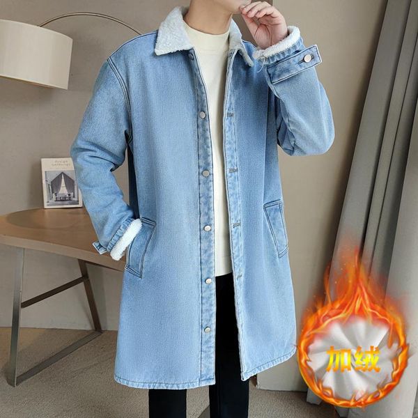 men's trench coats fashion plus size denim fleece thick warm coat blue black turn-down collar outwear autumn winter m132, Tan;black
men's trench coats fashion plus size denim fleece thick warm coat blue black turn-down collar outwear autumn winter m132, Tan;black
