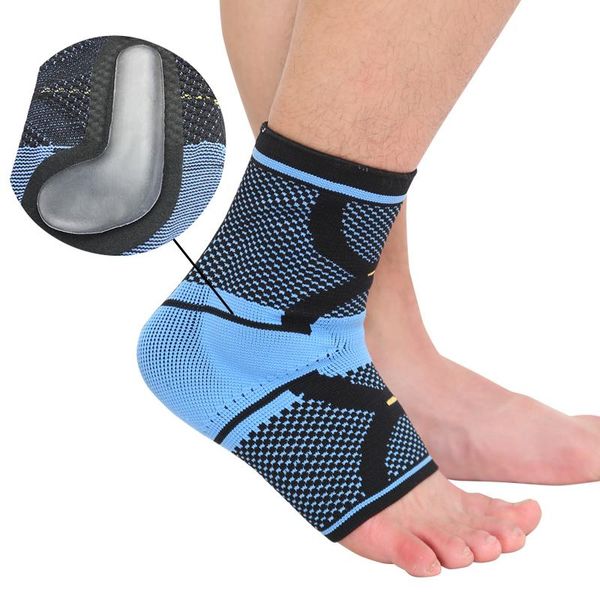 ankle support 1pcs two-way elastic weaving brace built-in silicone guard basketball football anti sprained protector, Blue;black
ankle support 1pcs two-way elastic weaving brace built-in silicone guard basketball football anti sprained protector, Blue;black