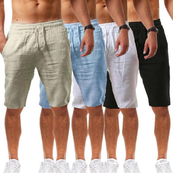 men's shorts fashion casual sports cotton and linen comfortable jogging pants, White;black
men's shorts fashion casual sports cotton and linen comfortable jogging pants, White;black