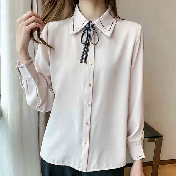 sweaters 2021 spring autumn women simple versatile ladies chiffon bow casual blouse female work wear office shirt, White;black
sweaters 2021 spring autumn women simple versatile ladies chiffon bow casual blouse female work wear office shirt, White;black