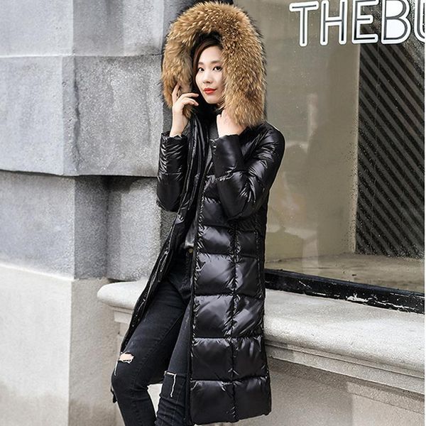 Long White Duck Black Down Coat Women Thick fur collar Hooded Winter large size Windproof Snow Outwear Warm Female er Jacket
Long White Duck Black Down Coat Women Thick fur collar Hooded Winter large size Windproof Snow Outwear Warm Female er Jacket