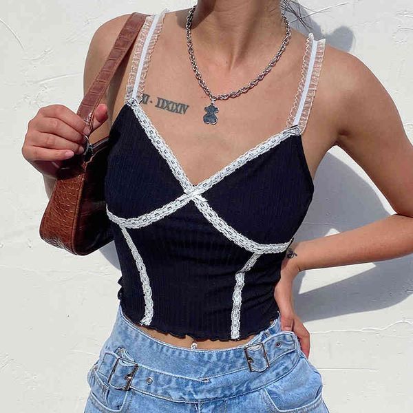 spaghetti strap v neck cropped women camis fashion lace patchwork summer y2k backless clothes crop top, White
spaghetti strap v neck cropped women camis fashion lace patchwork summer y2k backless clothes crop top, White