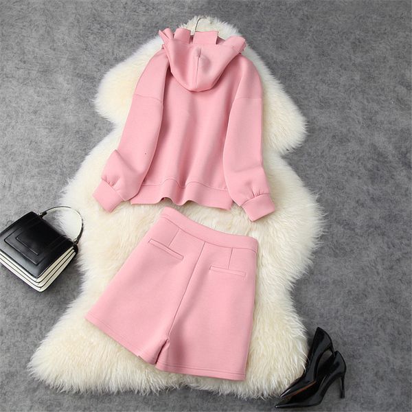 pant high fashion women with hoodies beads loose cotton space and shorts suit two pieces autumn, White
pant high fashion women with hoodies beads loose cotton space and shorts suit two pieces autumn, White